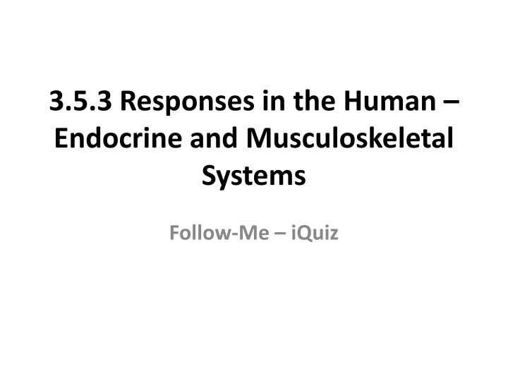 3 5 3 responses in the human endocrine