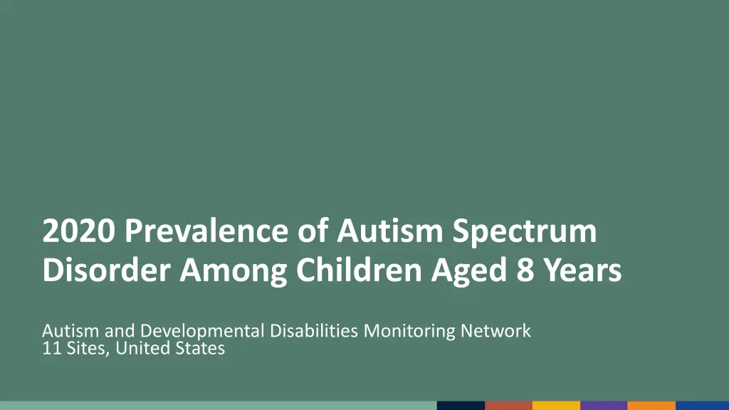 2020 prevalence of autism spectrum disorder among