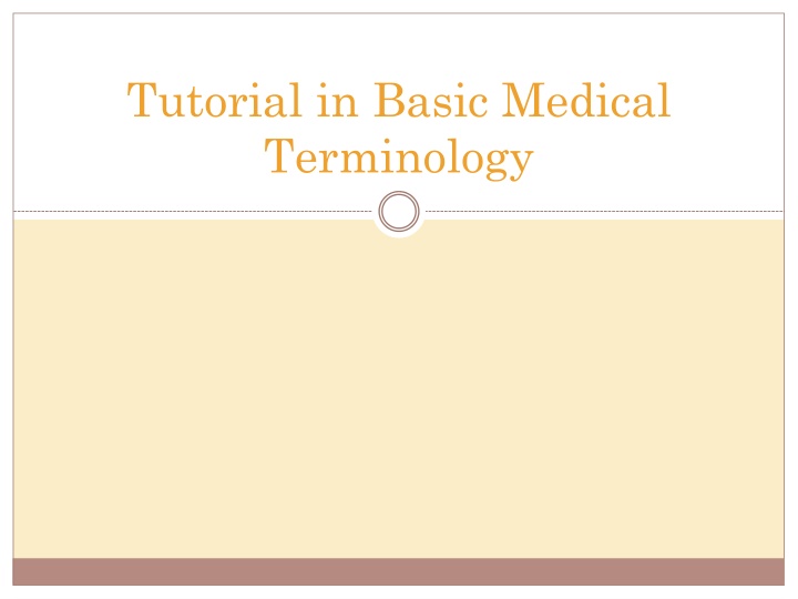 tutorial in basic medical terminology