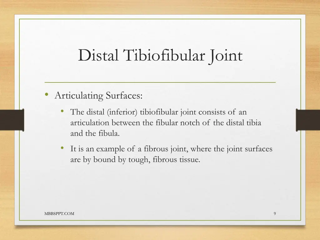 distal tibiofibular joint