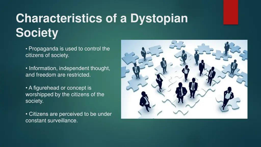 characteristics of a dystopian society