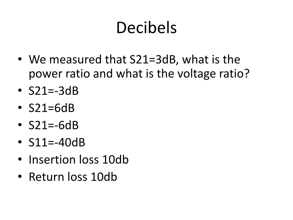 decibels 1