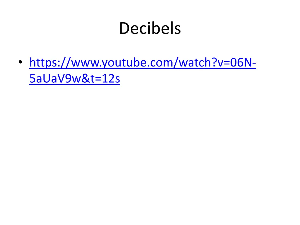 decibels