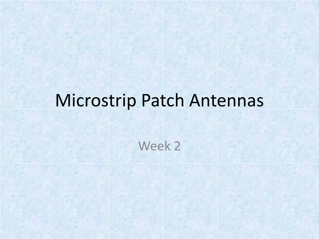 microstrip patch antennas