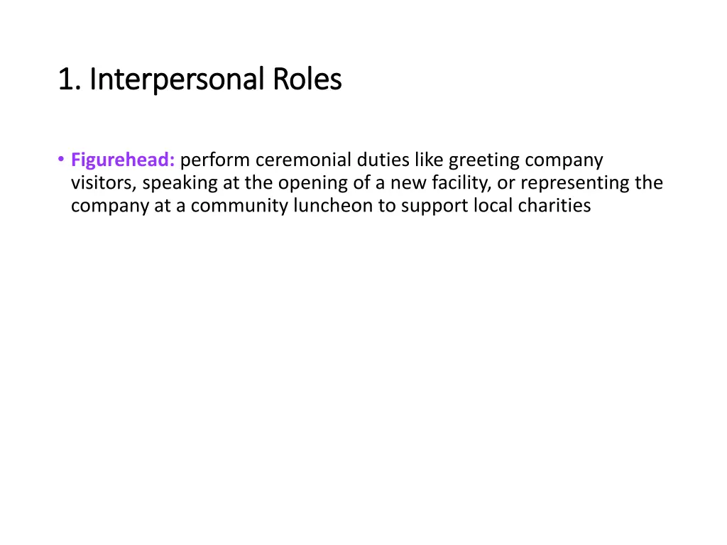 1 interpersonal roles 1 interpersonal roles