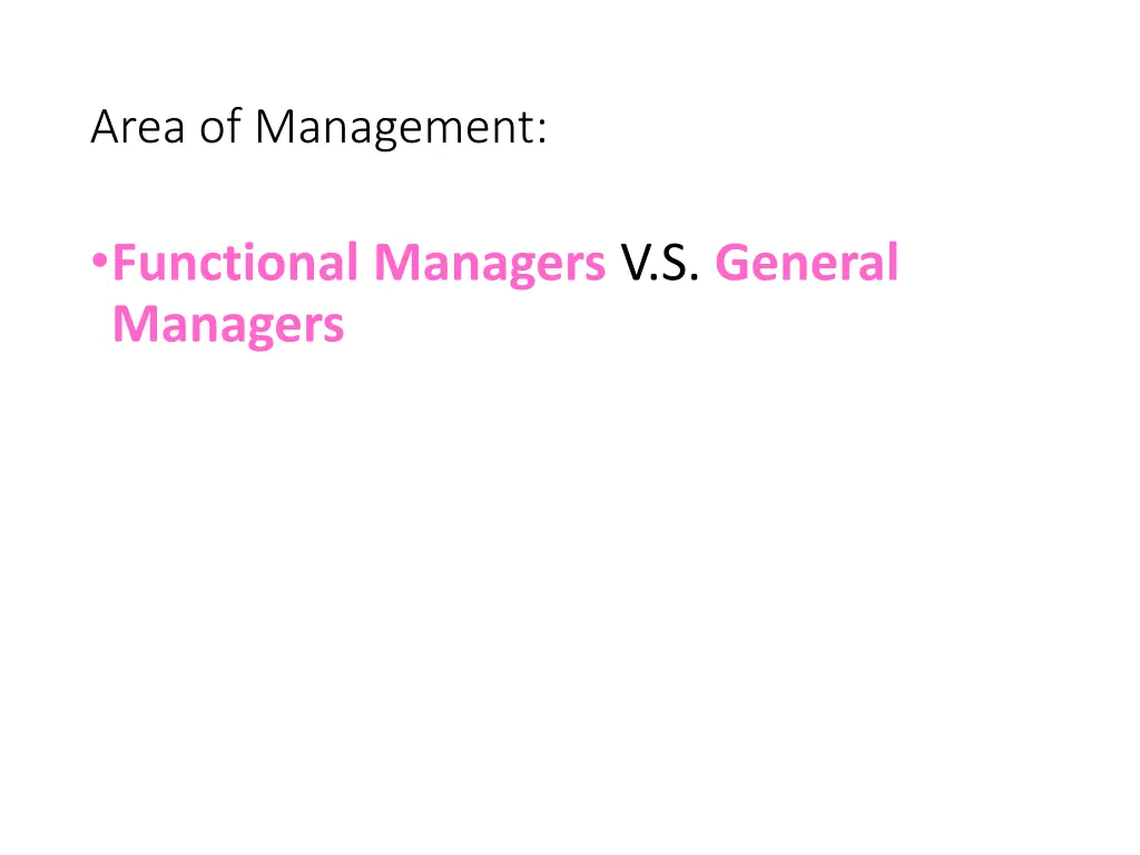 area of management