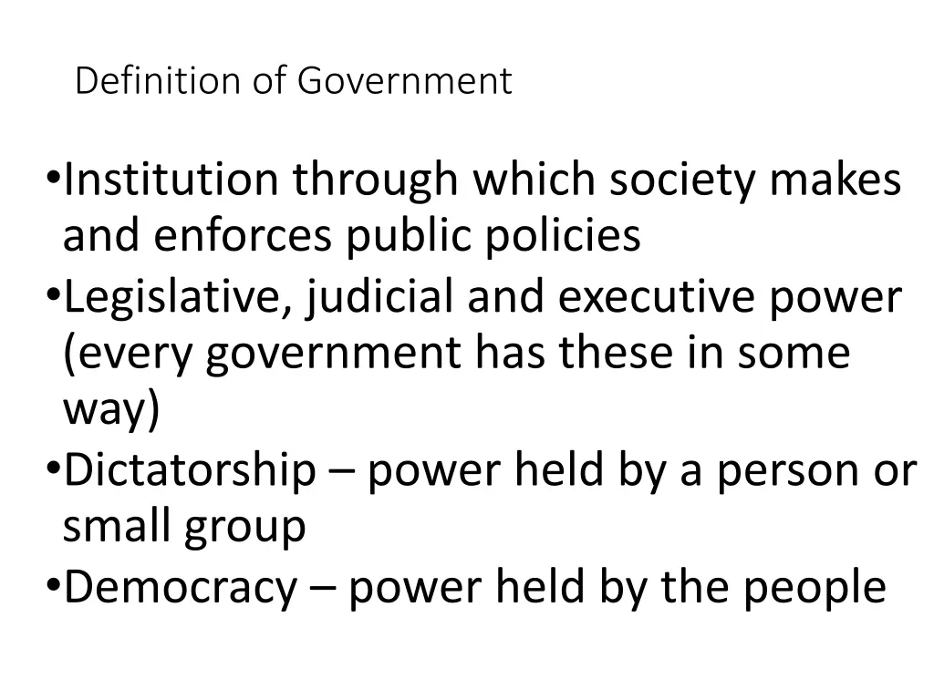 definition of government