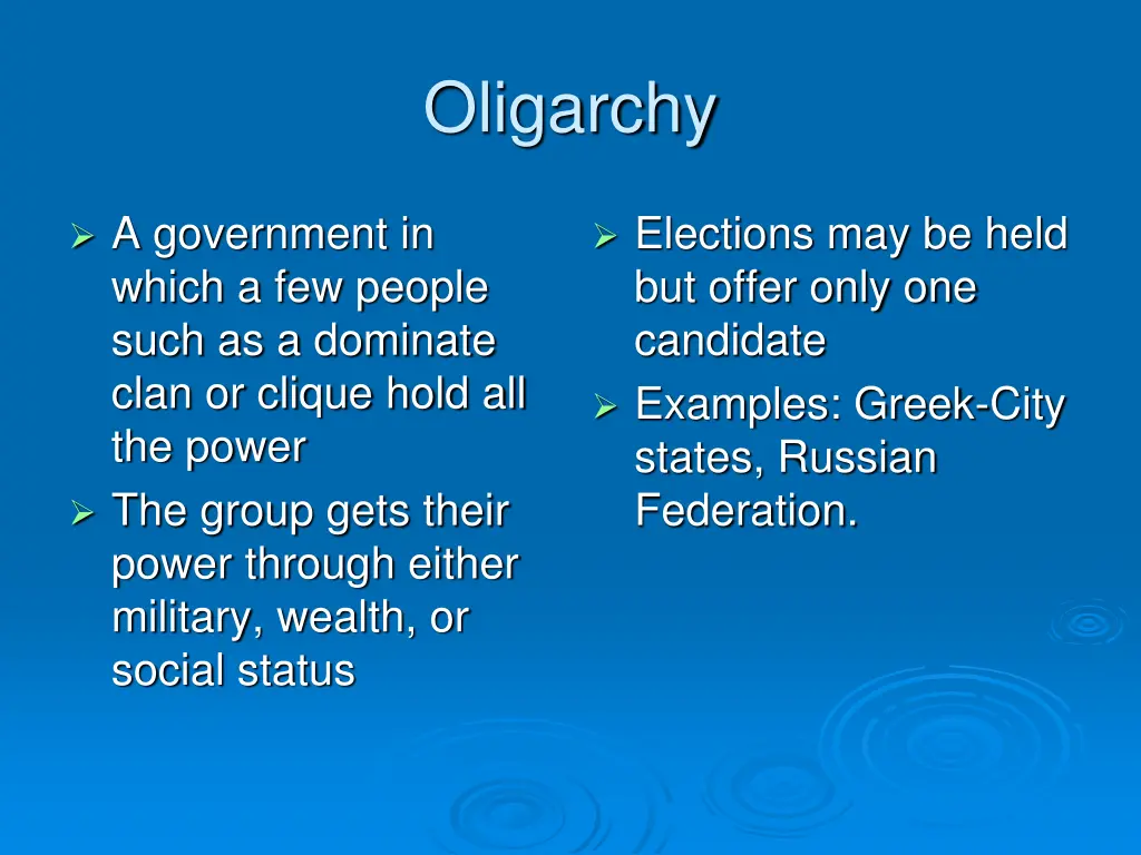 oligarchy