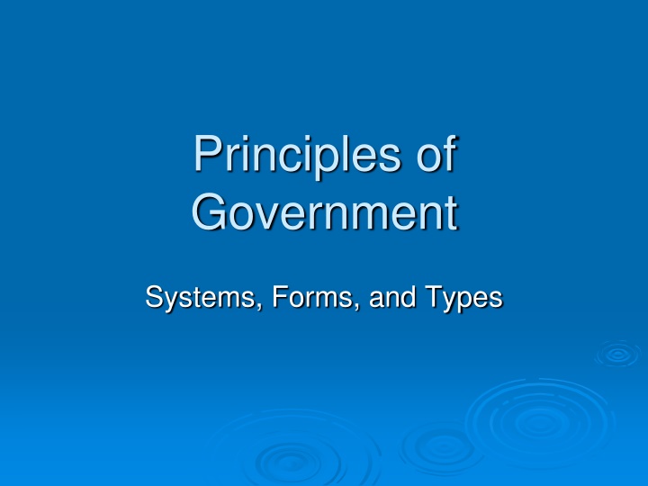 principles of government