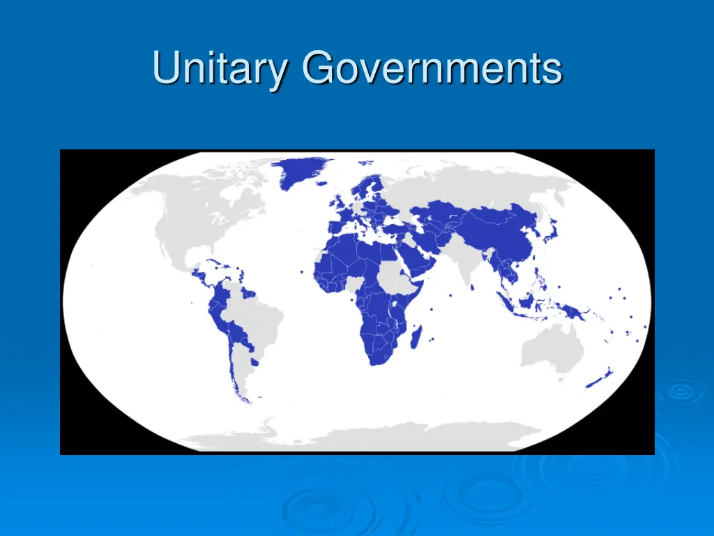 unitary governments