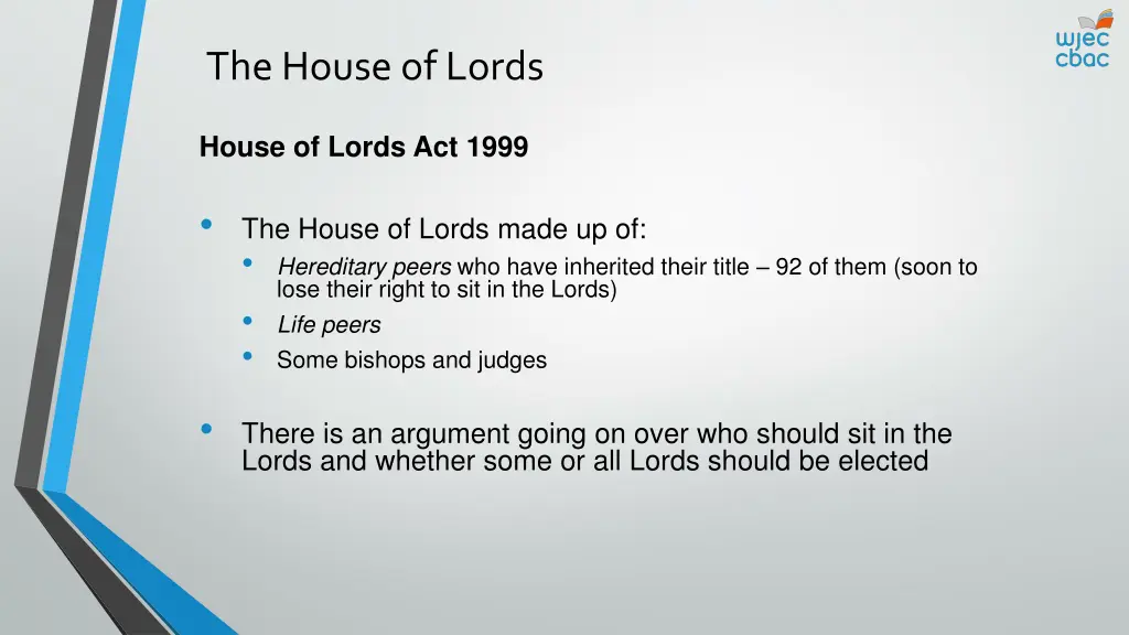 the house of lords