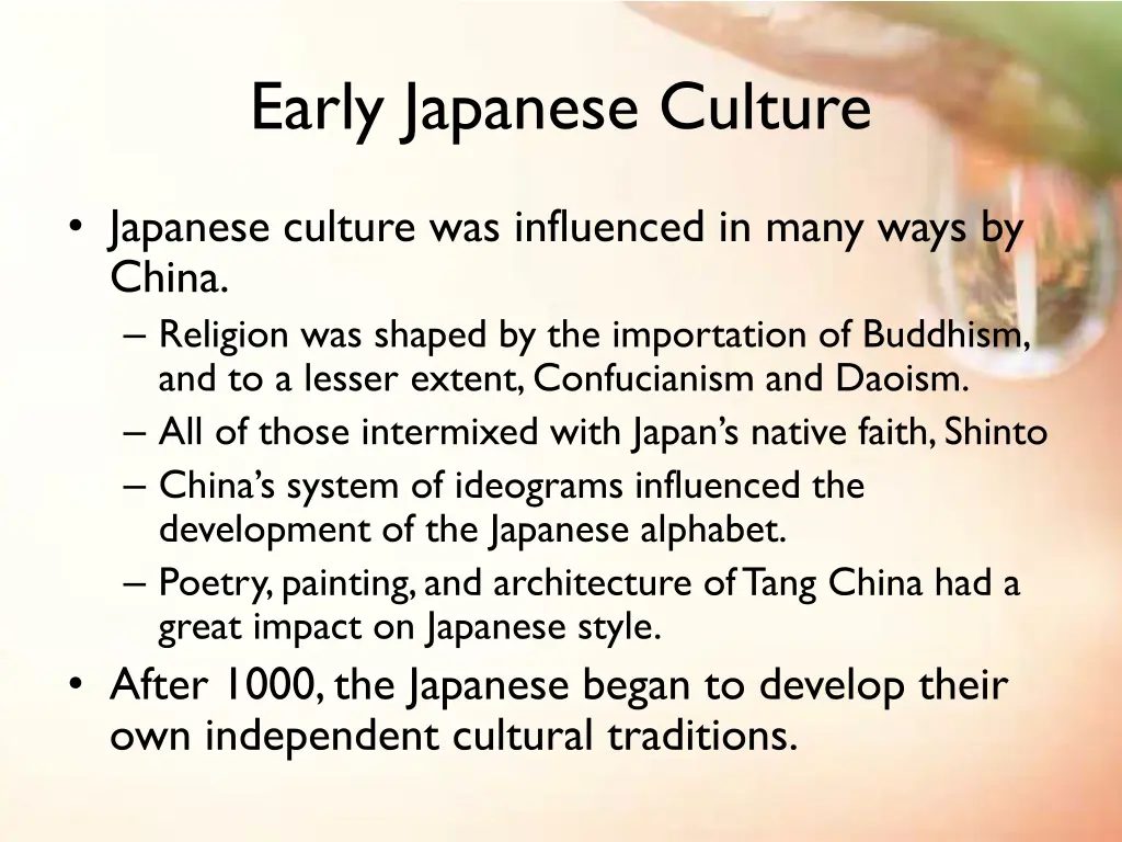 early japanese culture