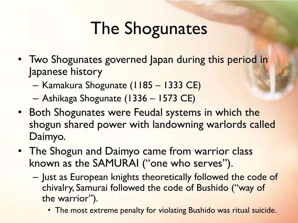 the shogunates