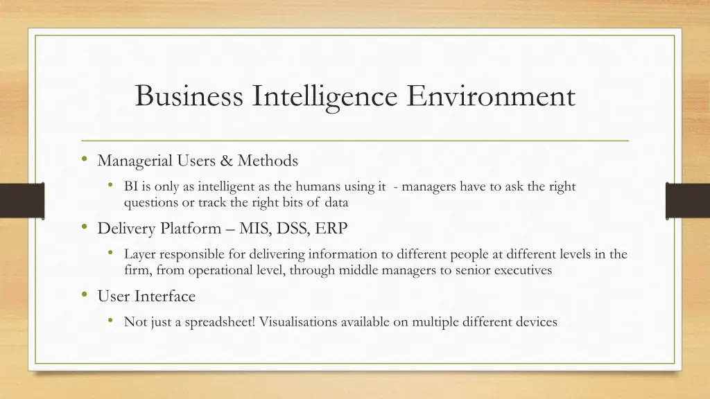 business intelligence environment 2