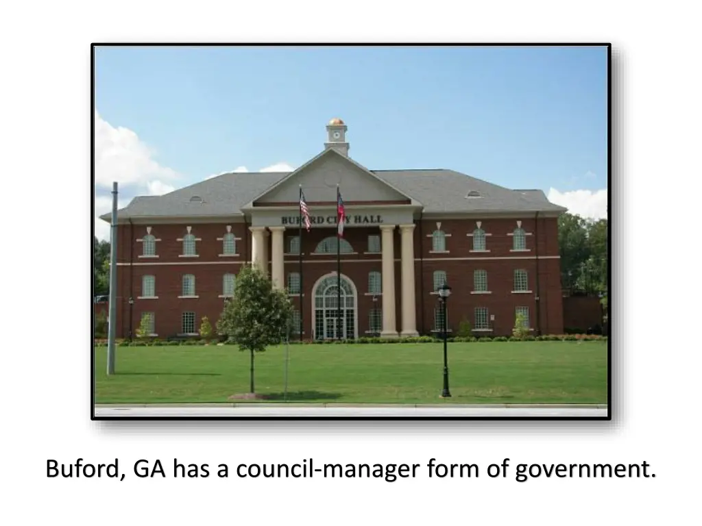 buford ga has a council manager form of government