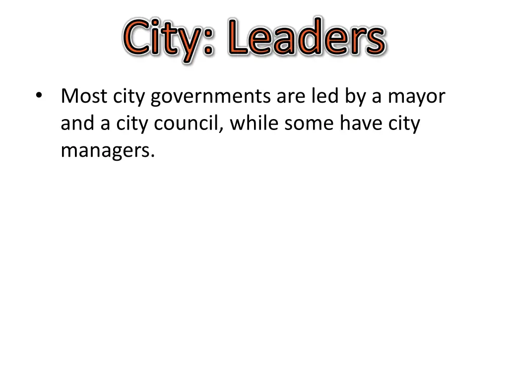 city leaders