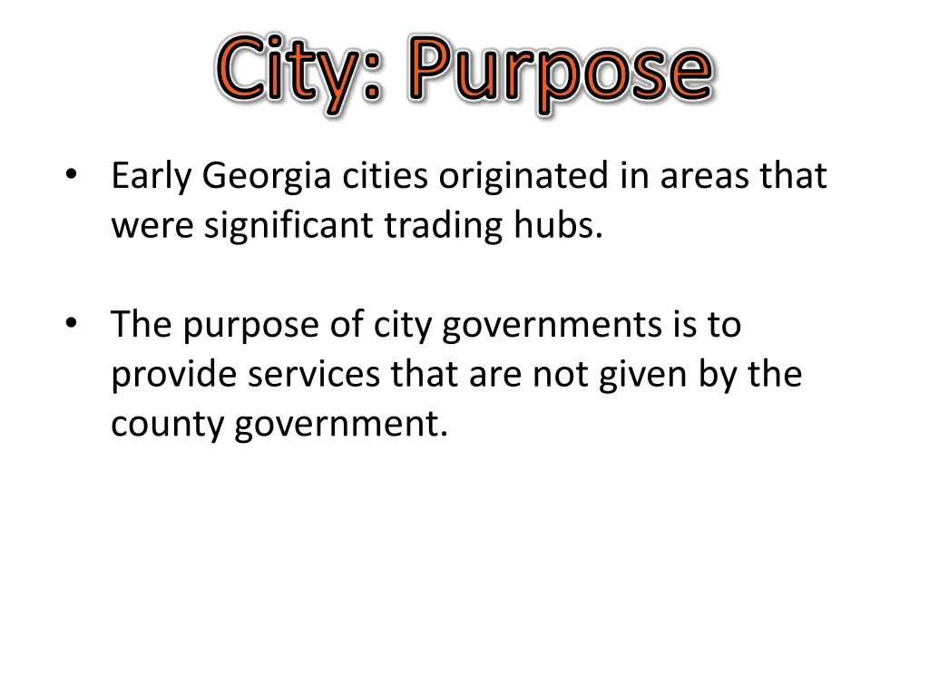 city purpose