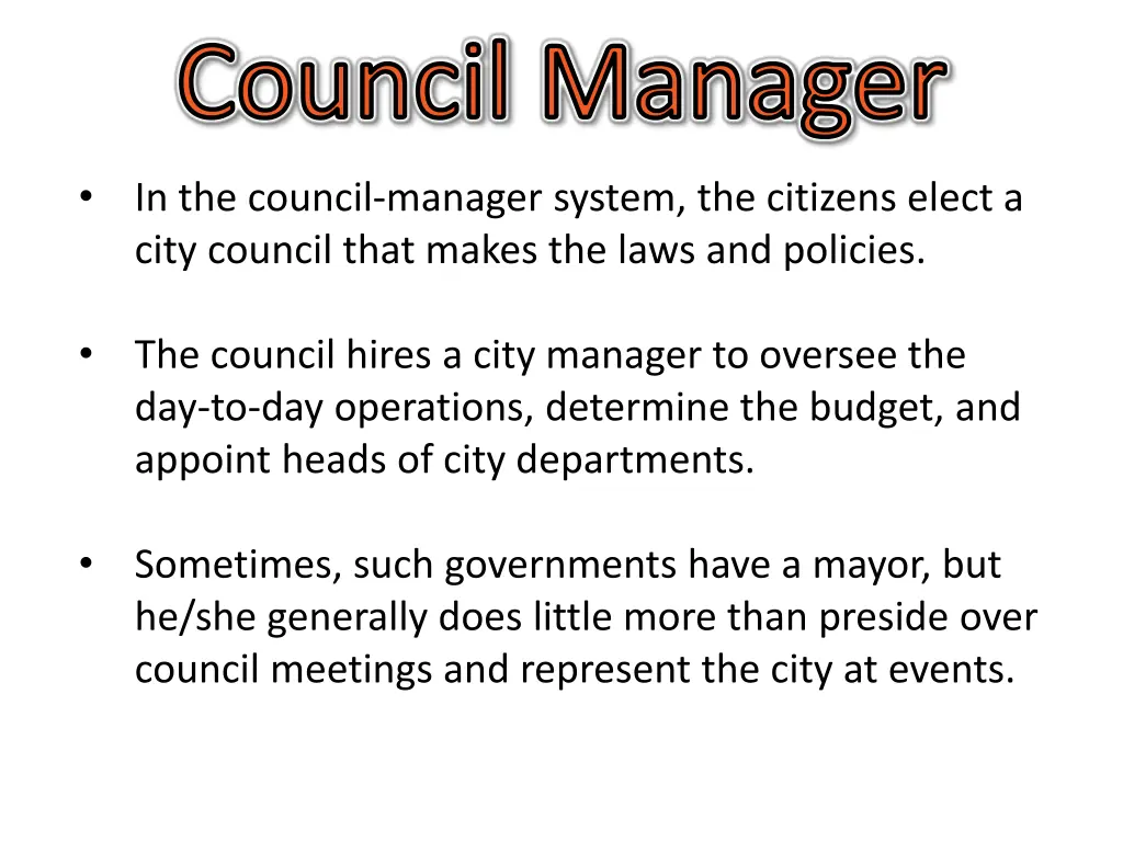 council manager