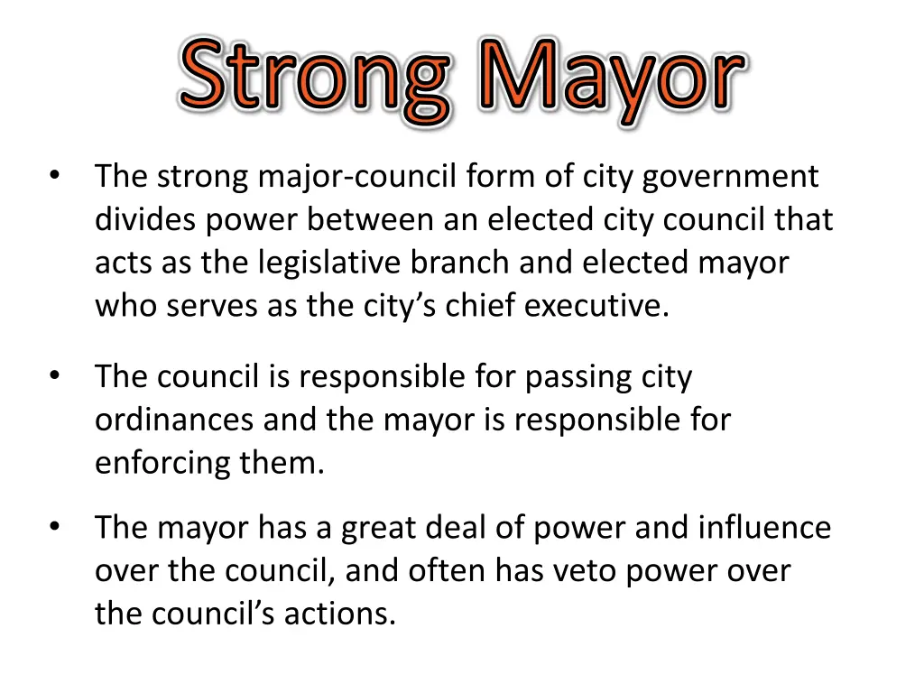 strong mayor