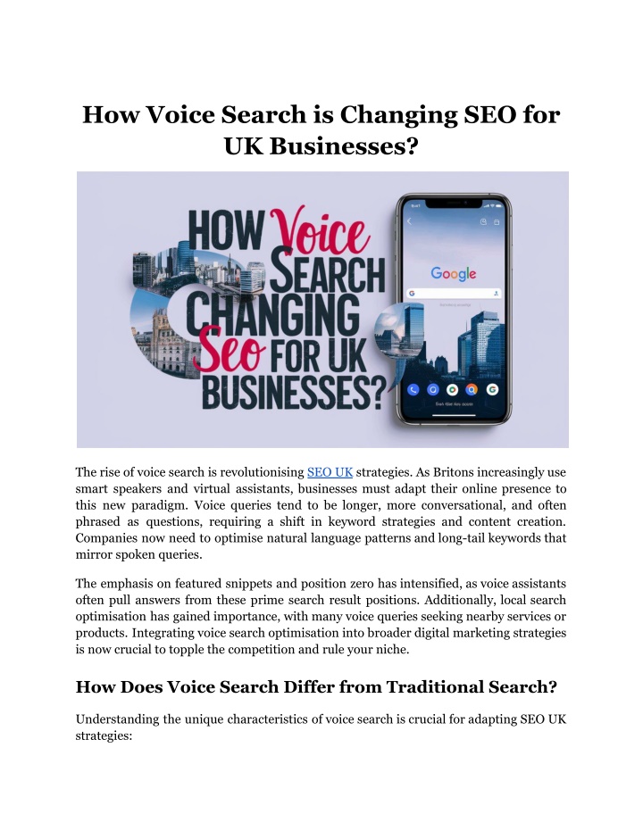 how voice search is changing seo for uk businesses