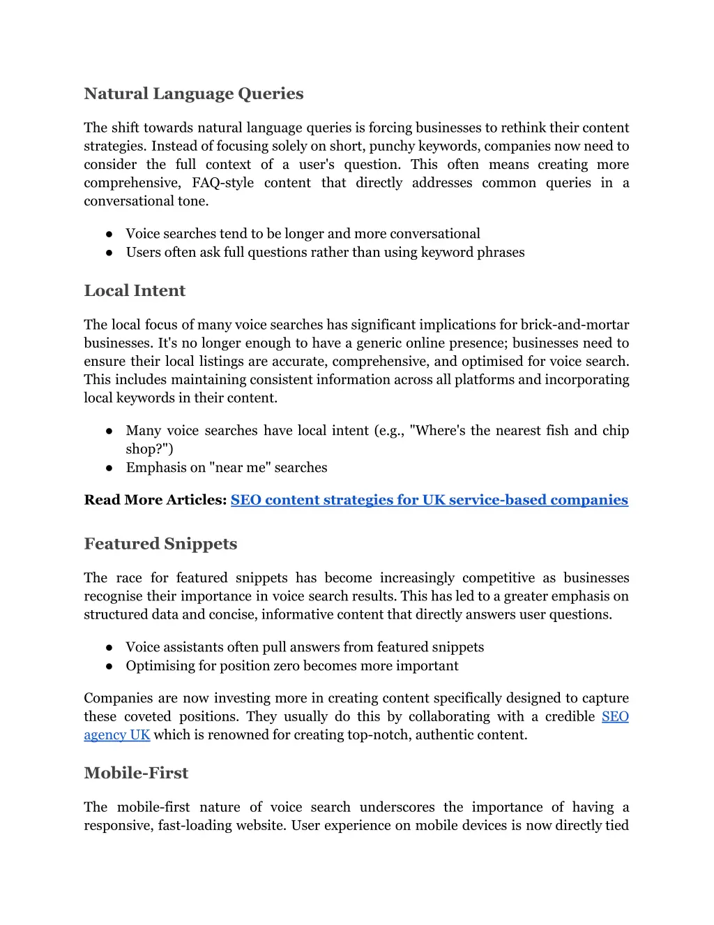 natural language queries