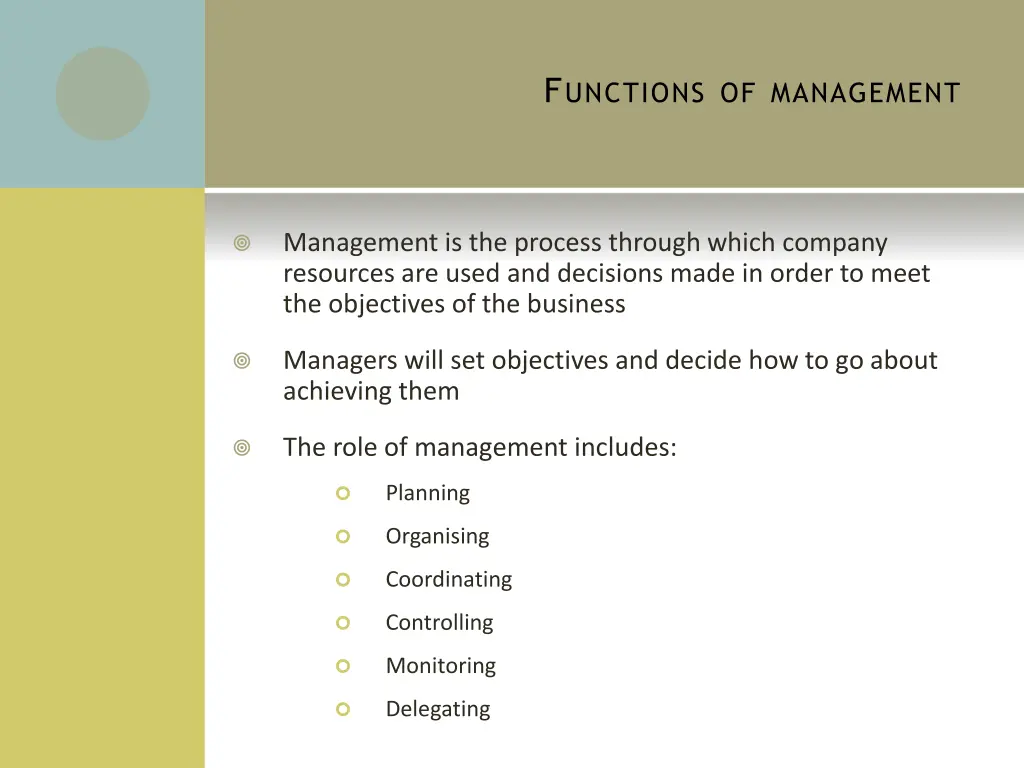 f unctions of management 1