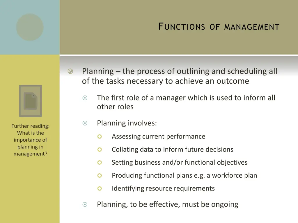 f unctions of management 3