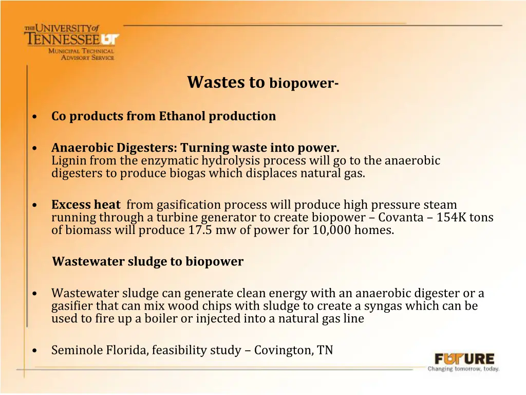 wastes to biopower