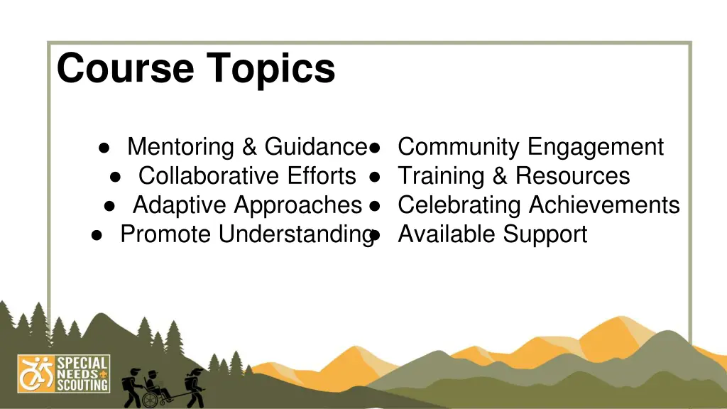 course topics