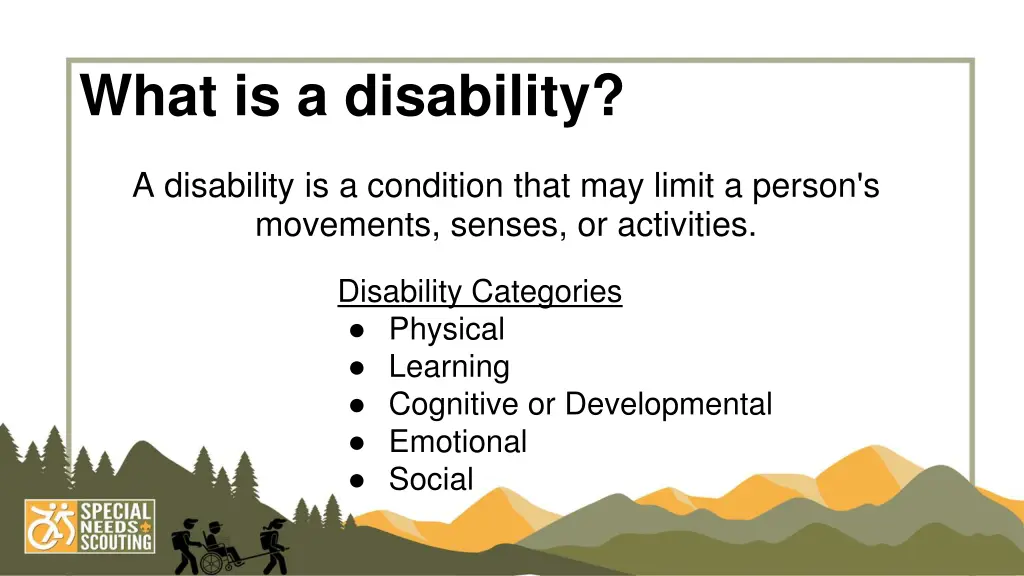 what is a disability