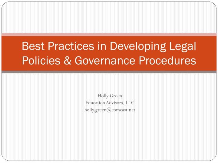 best practices in developing legal policies