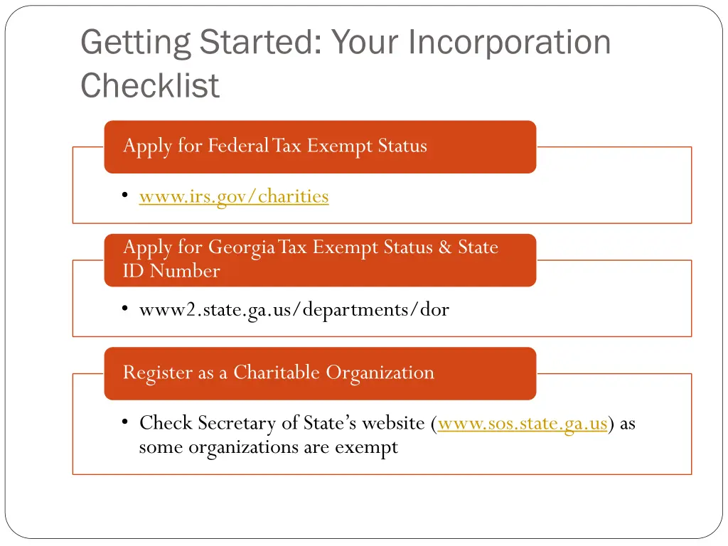 getting started your incorporation checklist 1