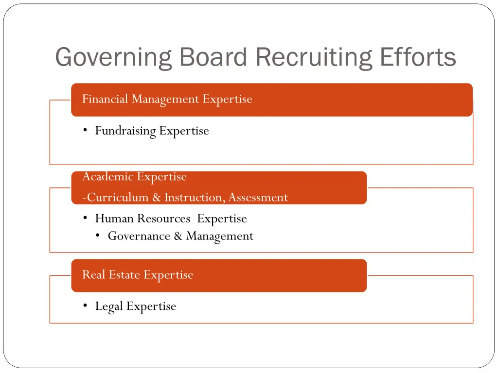 governing board recruiting efforts 1