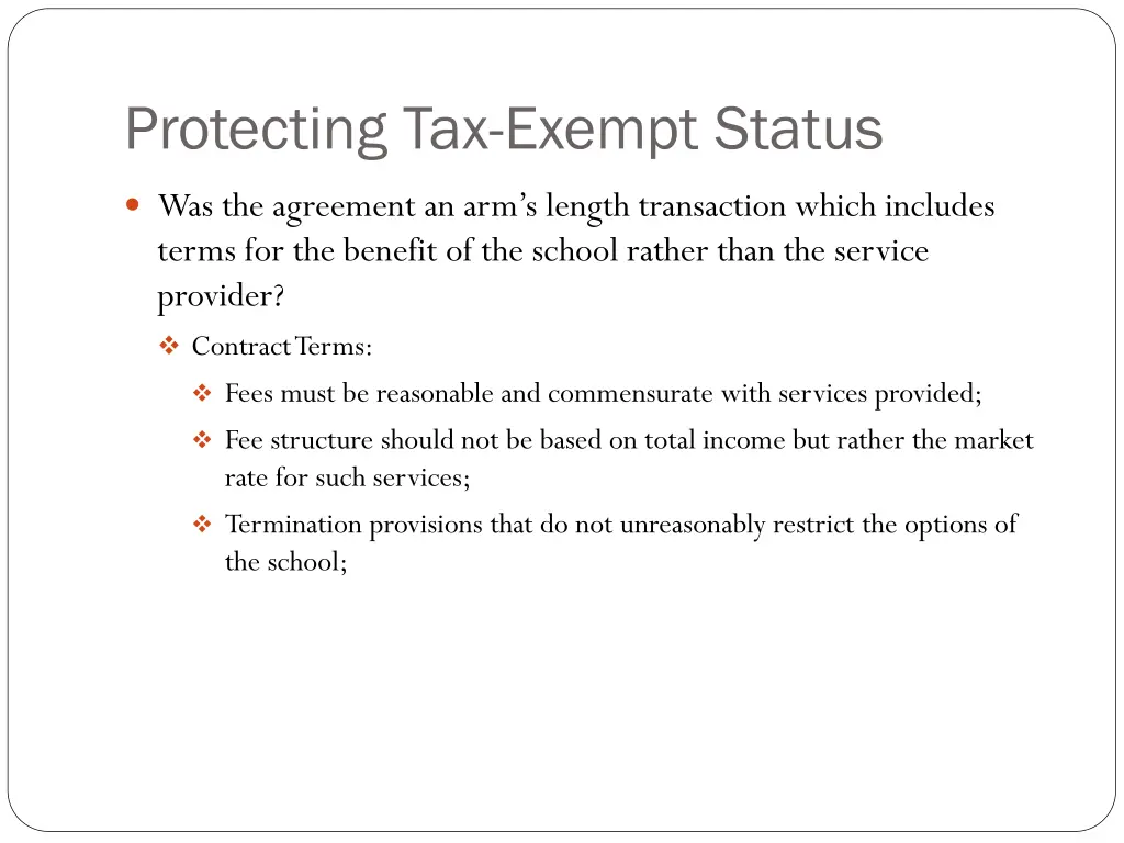 protecting tax exempt status 2