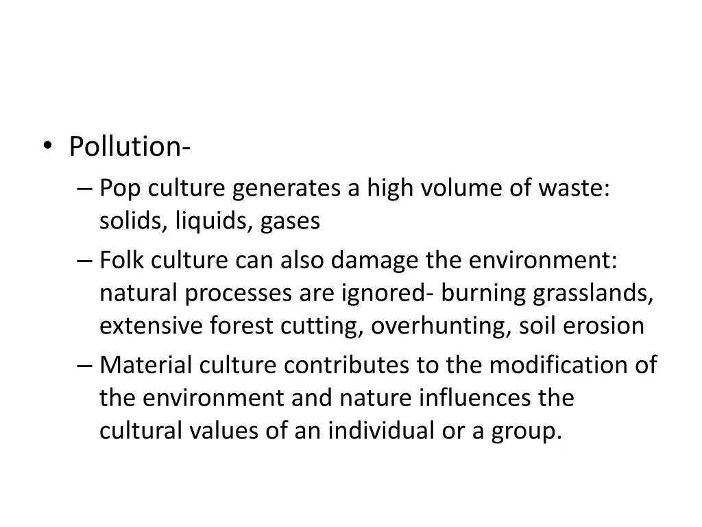 pollution pop culture generates a high volume