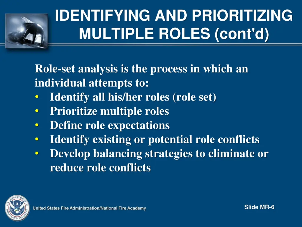 identifying and prioritizing multiple roles cont d 1