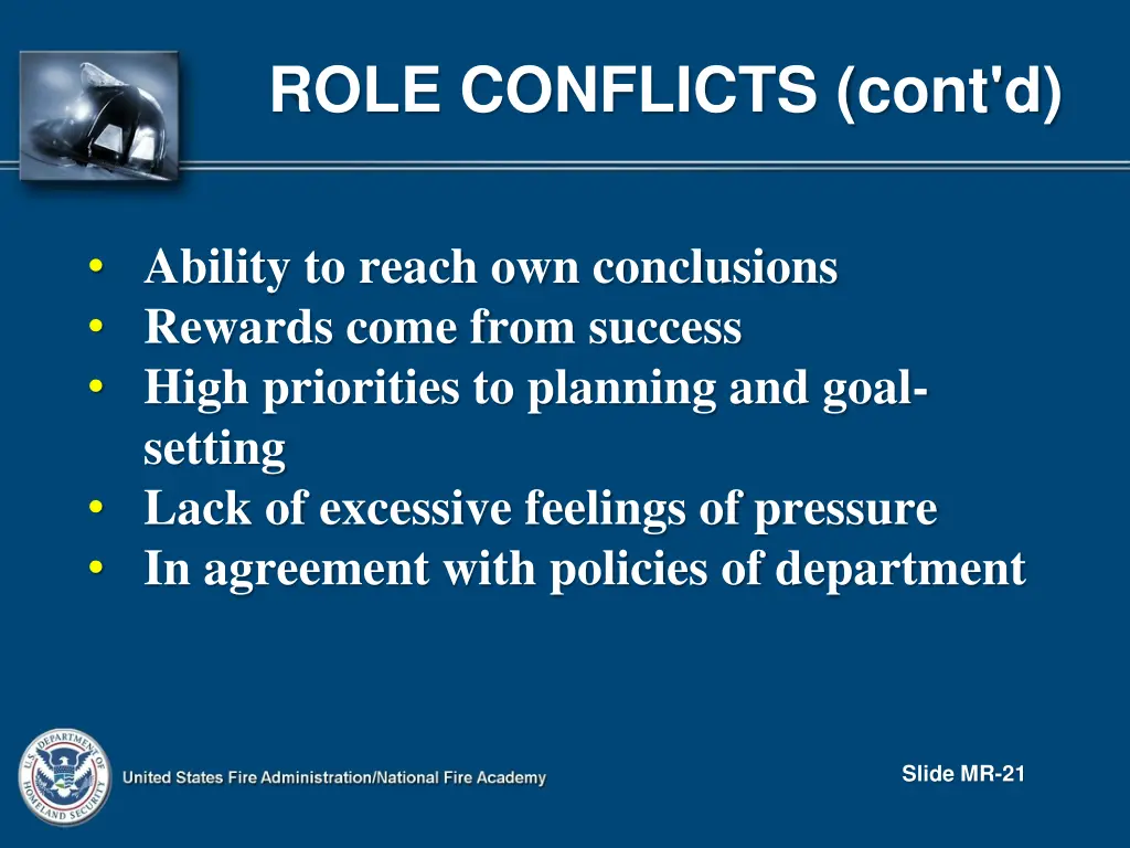 role conflicts cont d 7