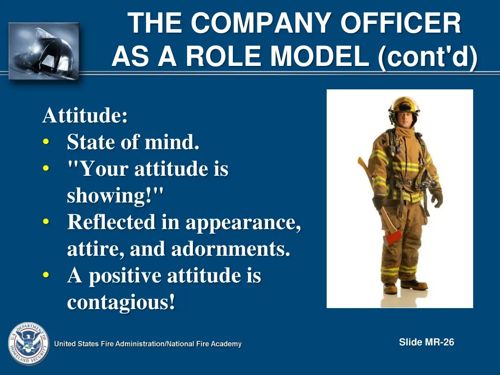 the company officer as a role model cont d 1