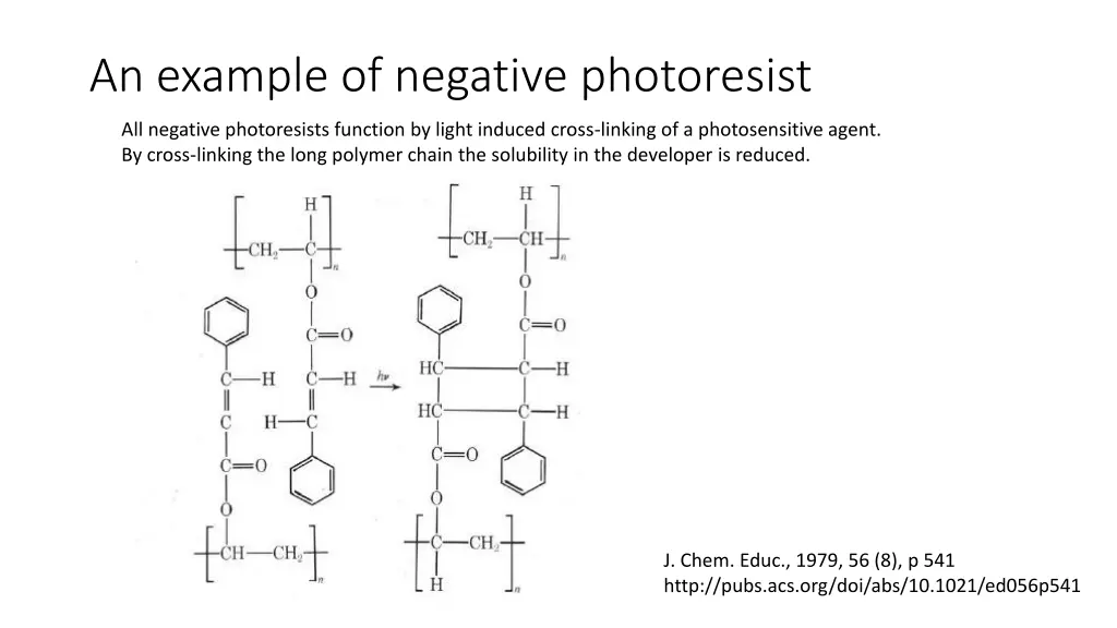 an example of negative photoresist