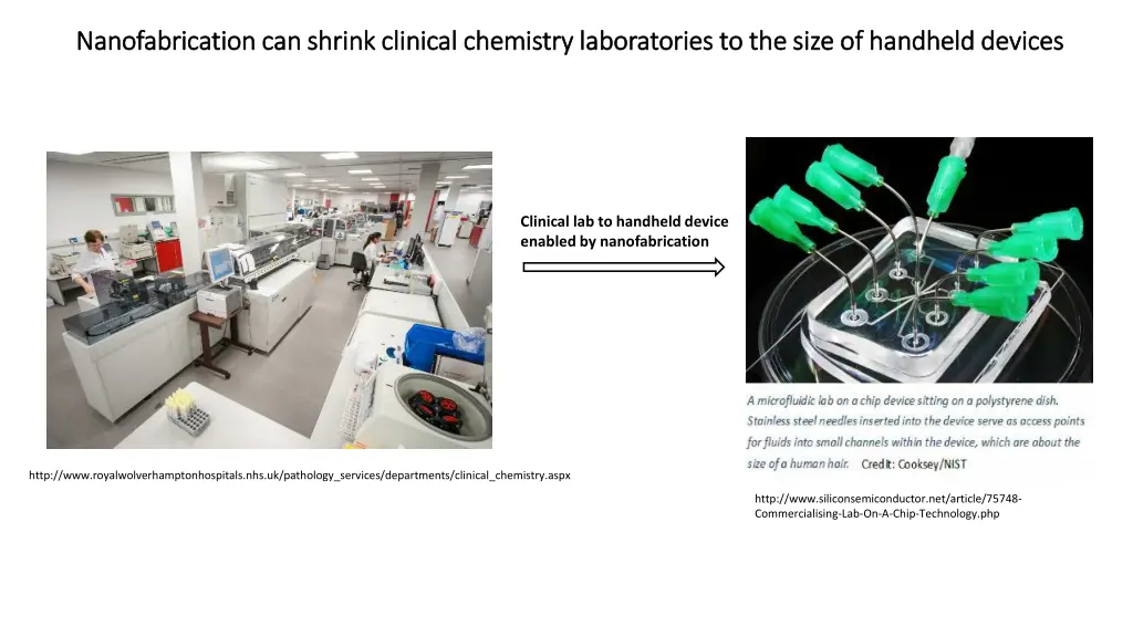 nanofabrication can shrink clinical chemistry