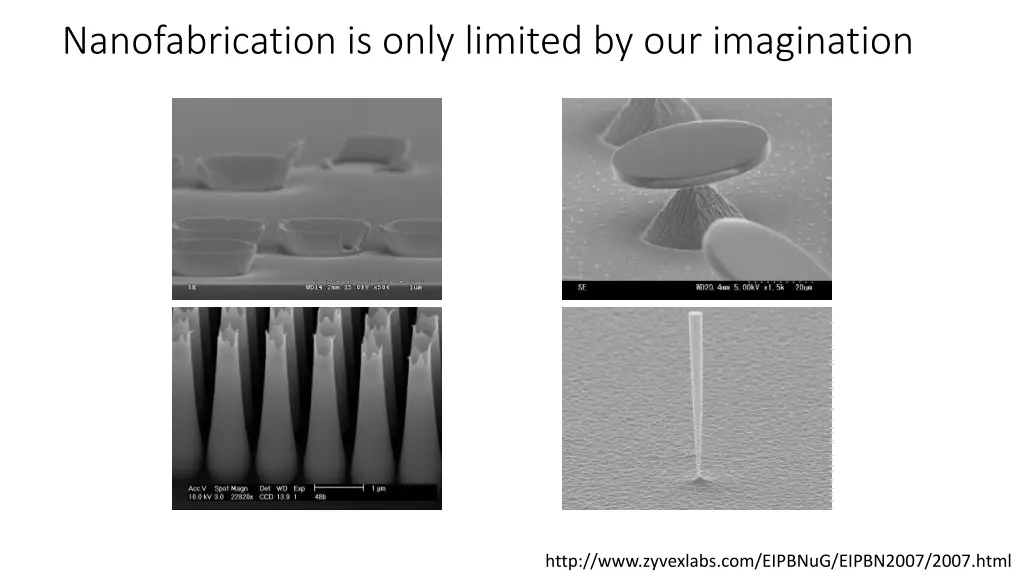 nanofabrication is only limited by our imagination