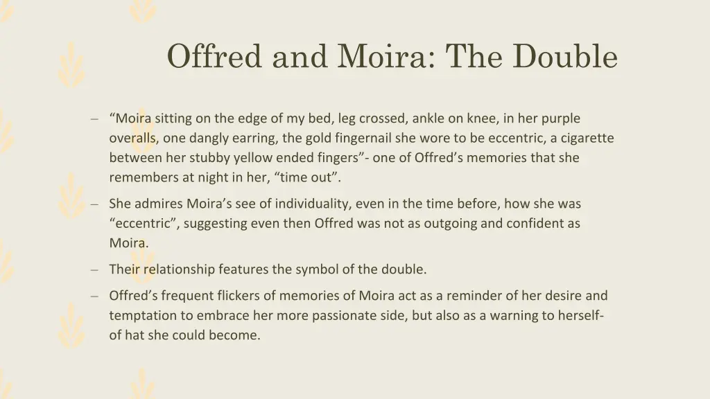 offred and moira the double