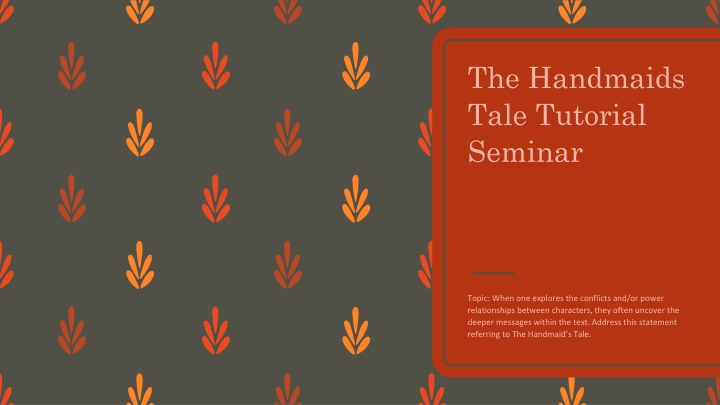 the handmaids tale tutorial seminar