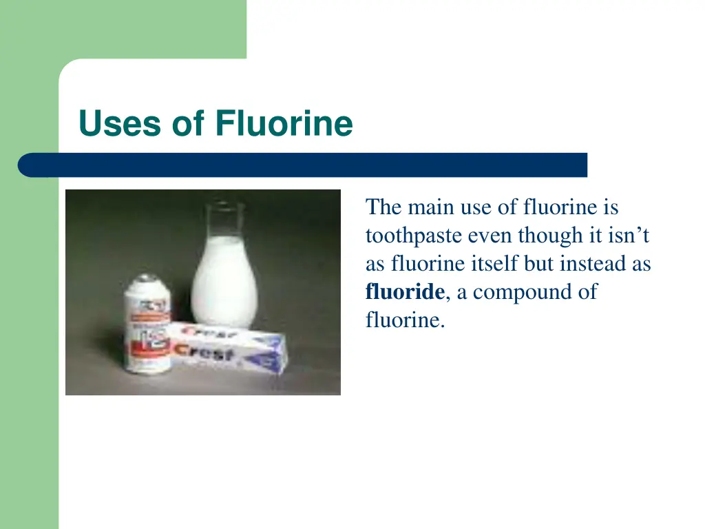 uses of fluorine