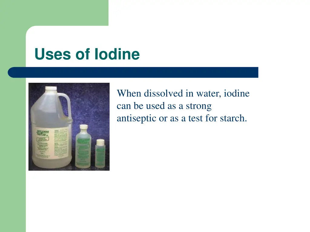 uses of iodine