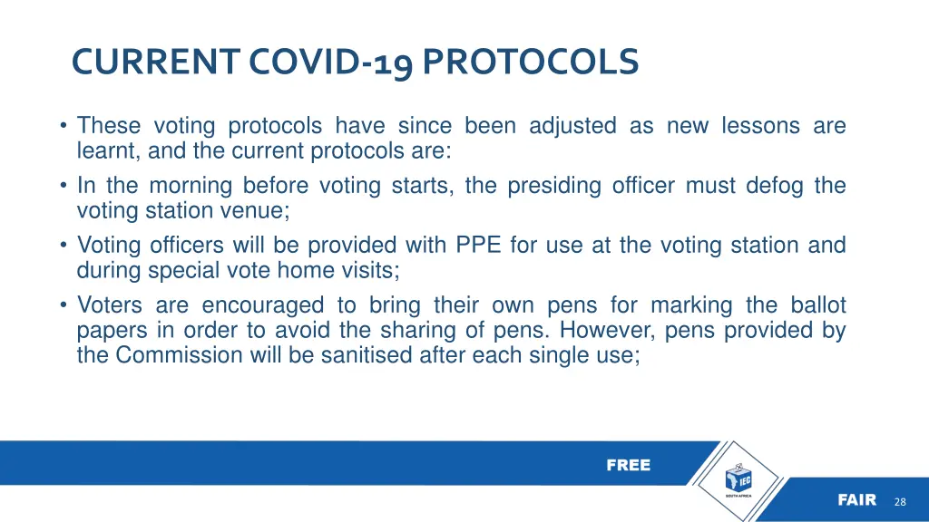 current covid 19 protocols