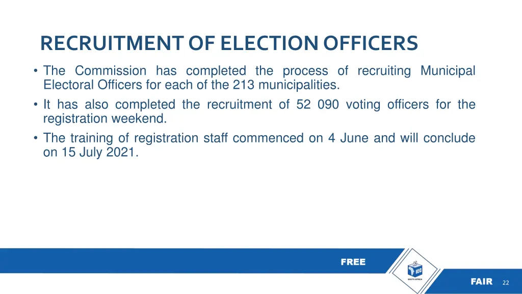 recruitment of election officers