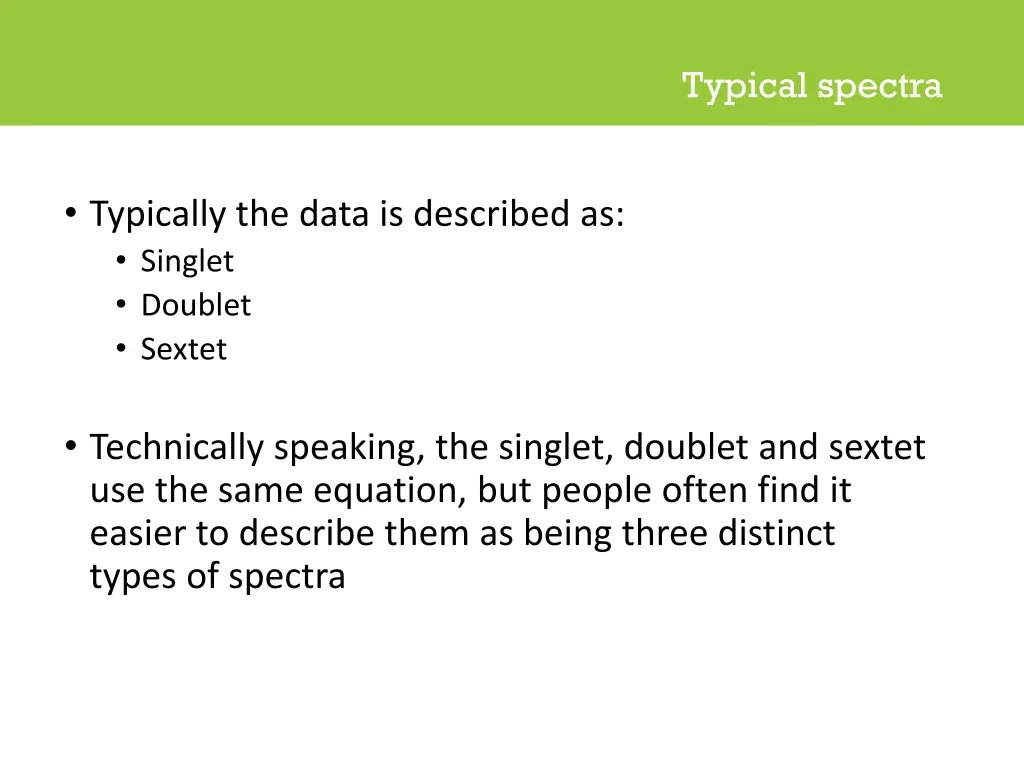 typical spectra