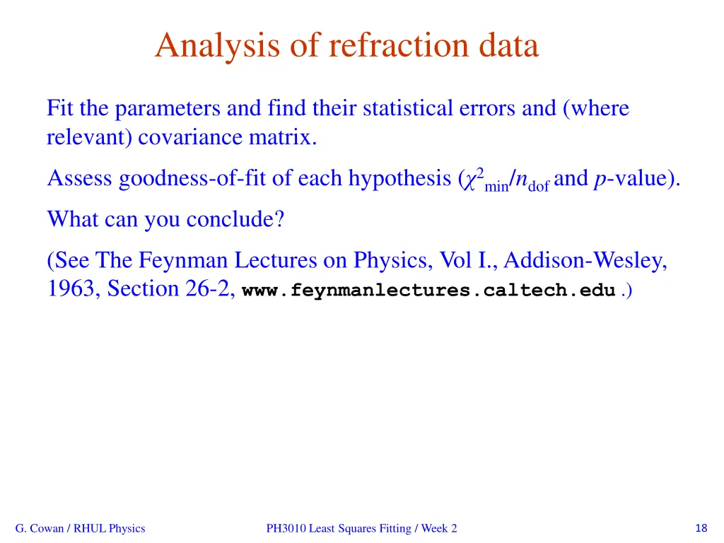 analysis of refraction data