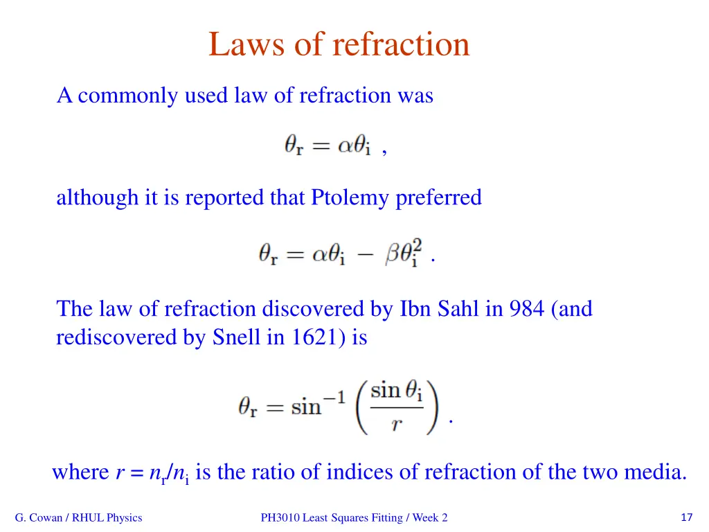 laws of refraction